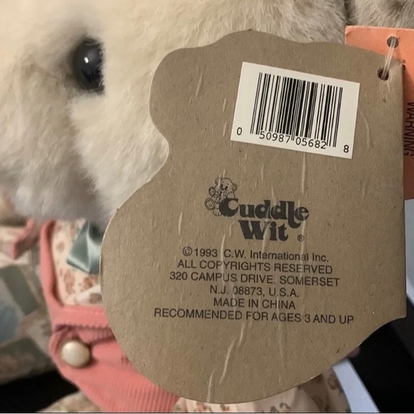 Vintage NEW Collector’s Cuddle Wit Teddy Bear 18” Plush Stuffed Animal 1993 - Picture 7 of 7